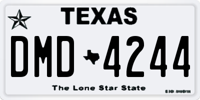 TX license plate DMD4244