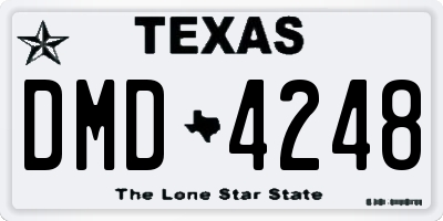 TX license plate DMD4248