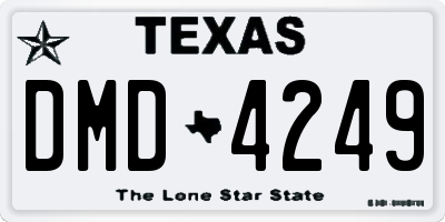 TX license plate DMD4249