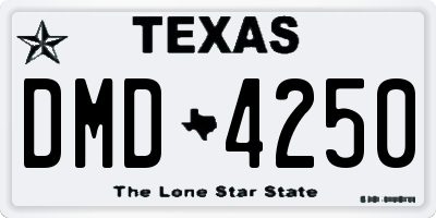 TX license plate DMD4250