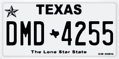 TX license plate DMD4255