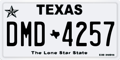 TX license plate DMD4257