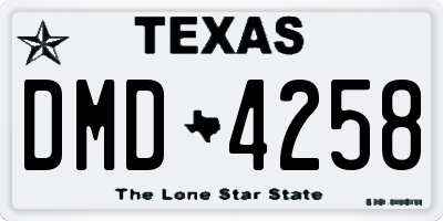 TX license plate DMD4258