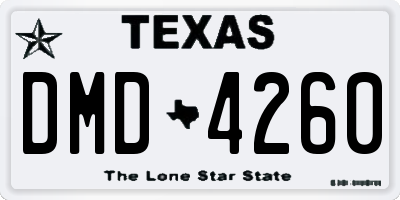 TX license plate DMD4260