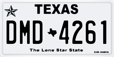 TX license plate DMD4261