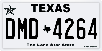 TX license plate DMD4264