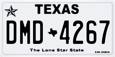 TX license plate DMD4267