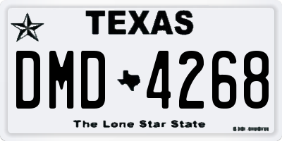 TX license plate DMD4268