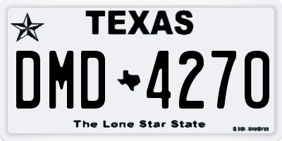TX license plate DMD4270