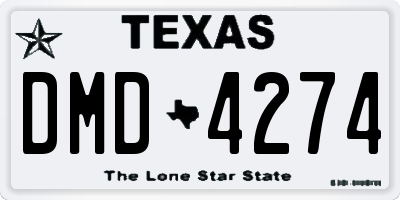 TX license plate DMD4274