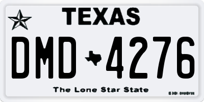 TX license plate DMD4276