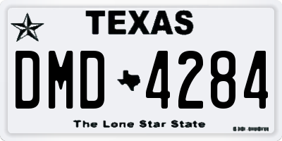 TX license plate DMD4284