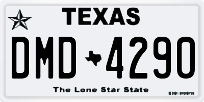 TX license plate DMD4290