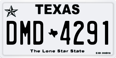 TX license plate DMD4291