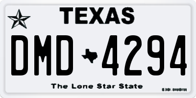 TX license plate DMD4294