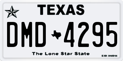TX license plate DMD4295