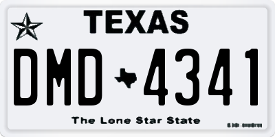TX license plate DMD4341