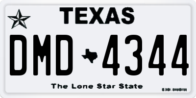 TX license plate DMD4344
