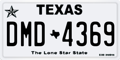 TX license plate DMD4369
