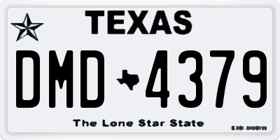 TX license plate DMD4379