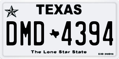 TX license plate DMD4394