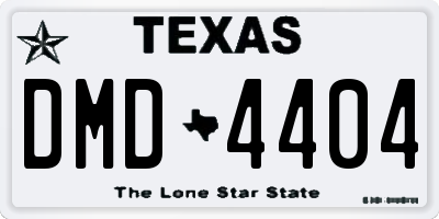 TX license plate DMD4404