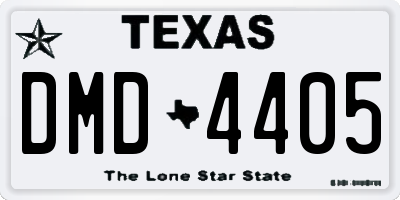 TX license plate DMD4405