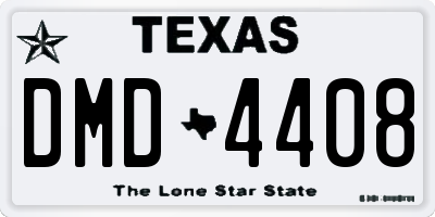 TX license plate DMD4408