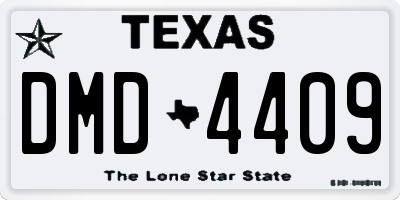 TX license plate DMD4409
