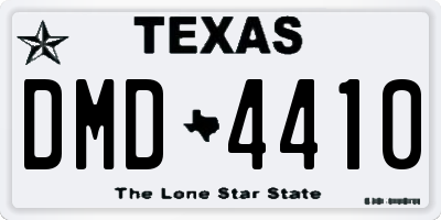 TX license plate DMD4410