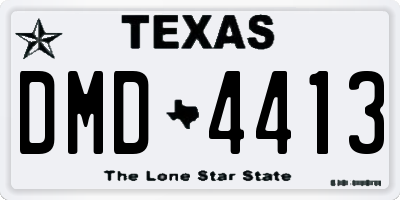 TX license plate DMD4413