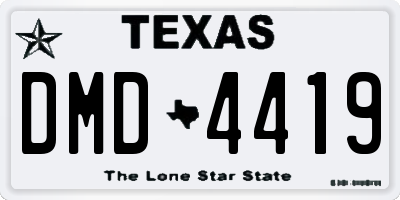 TX license plate DMD4419