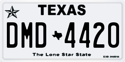TX license plate DMD4420