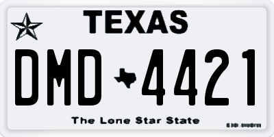 TX license plate DMD4421