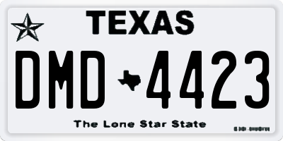TX license plate DMD4423