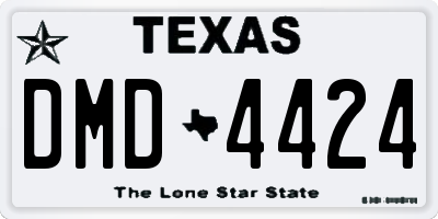 TX license plate DMD4424