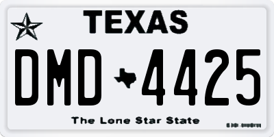 TX license plate DMD4425