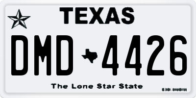TX license plate DMD4426