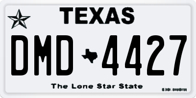 TX license plate DMD4427