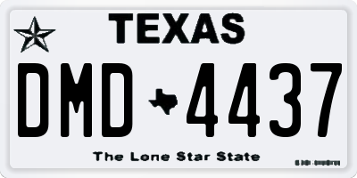 TX license plate DMD4437