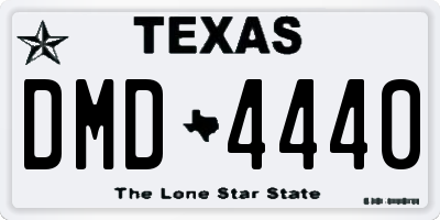 TX license plate DMD4440