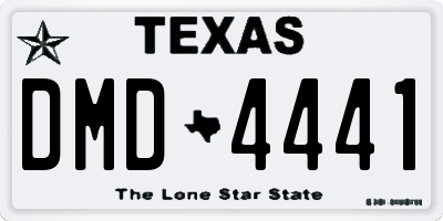 TX license plate DMD4441