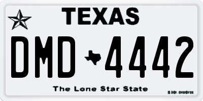TX license plate DMD4442