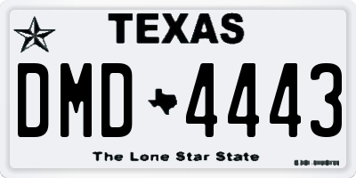 TX license plate DMD4443