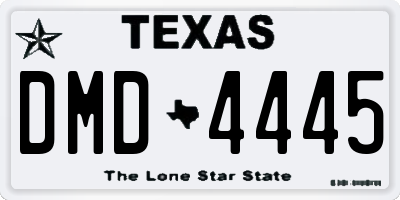TX license plate DMD4445