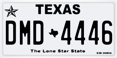 TX license plate DMD4446