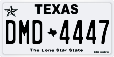 TX license plate DMD4447