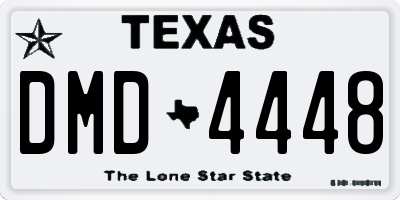 TX license plate DMD4448
