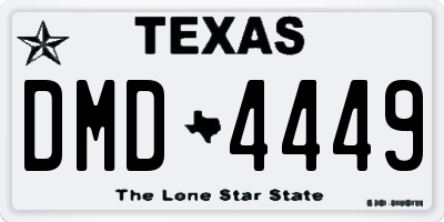 TX license plate DMD4449