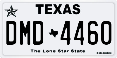 TX license plate DMD4460